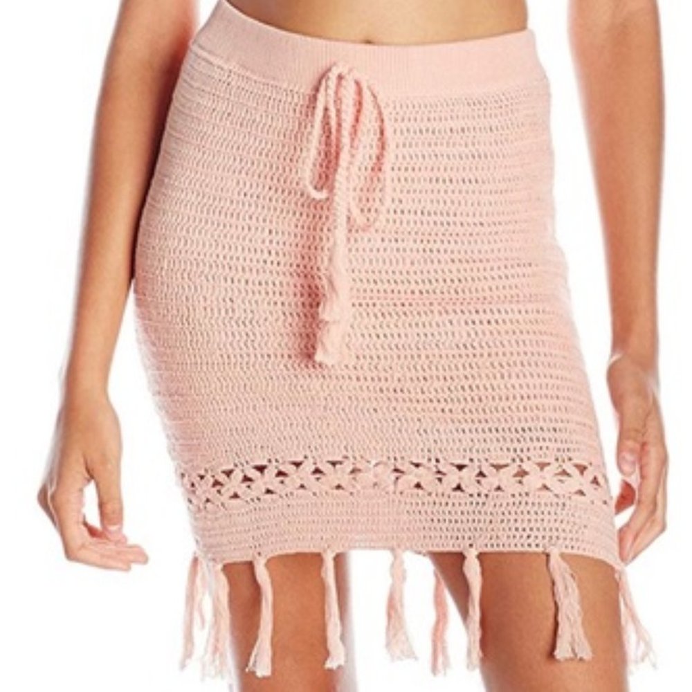 MINKPINK Woven Together Crochet Cover Up NWT